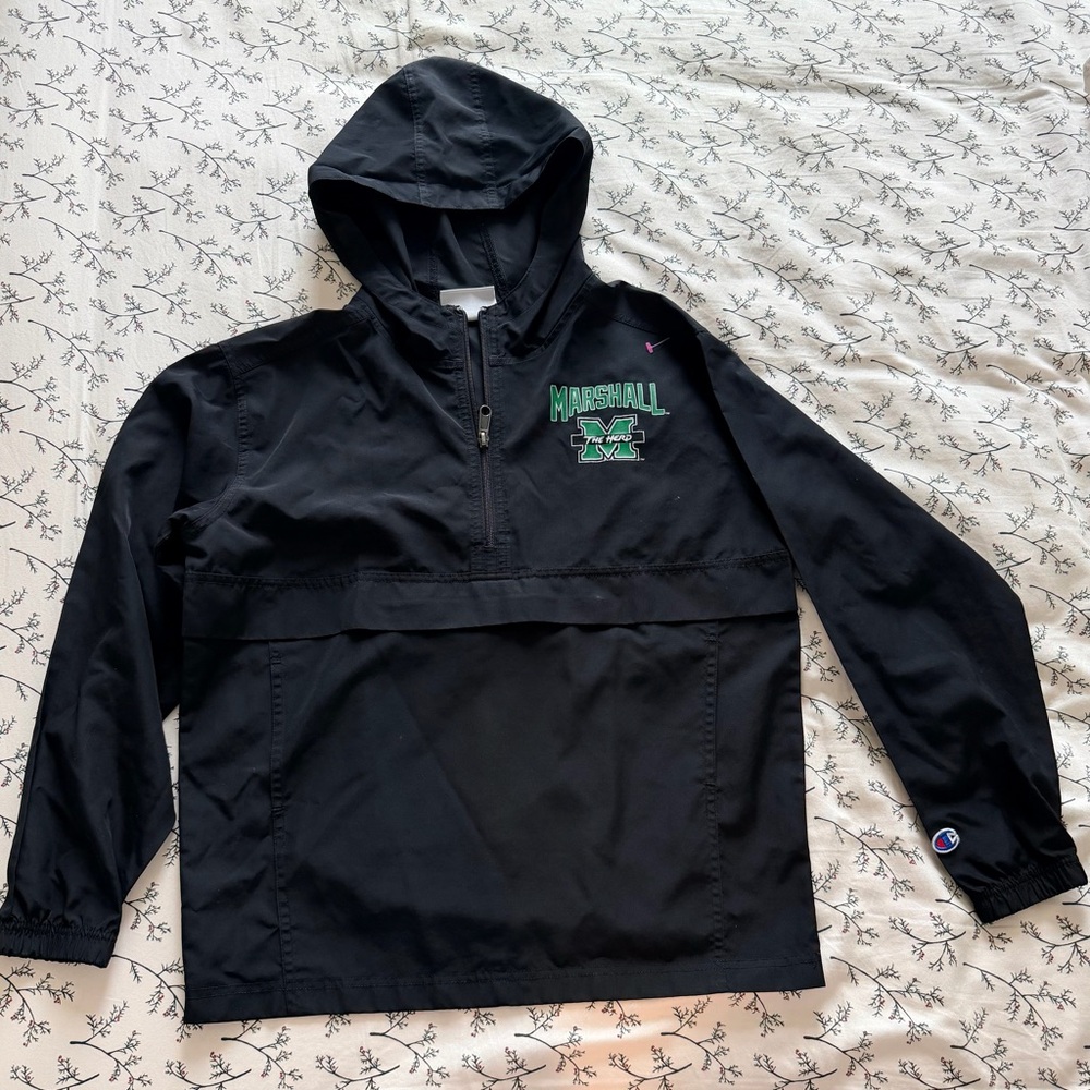 Champion Black Jacket with Green Accents